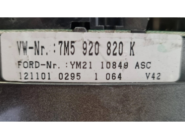 Панель приборов 7M5920820K, 1211010295   Ford Galaxy       