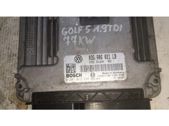 Řídící jednotka 03G906021LB, 0281013238   Volkswagen Golf V 2006