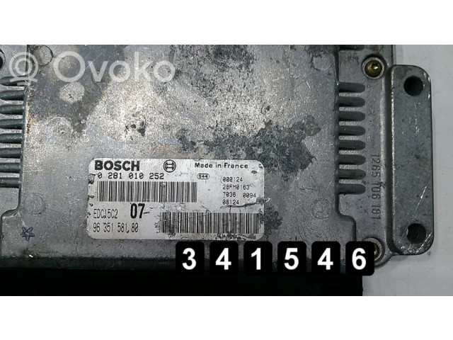 Řídící jednotka 0281010252   Peugeot 406 2001
