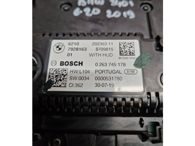 Přístrojová deska  BMW 3 G20 G21 2019 7928163, 0000531780  