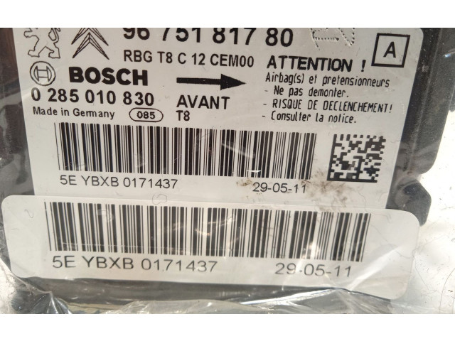 Блок подушек безопасности 9675181780, 0285010830   Peugeot 5008