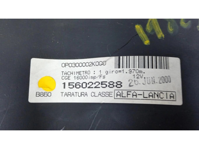 Přístrojová deska  Alfa Romeo 166  156022588, CUADROINSTRUMENTOS  