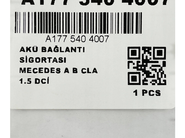   Pojistková skříňka 1775404007   Mercedes-Benz A W177 2019
