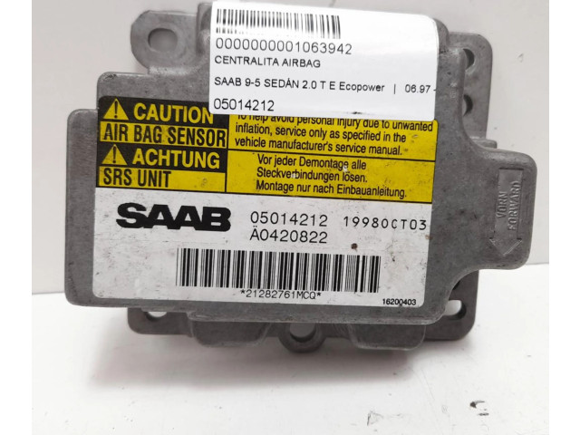 Блок подушек безопасности 05014212, 05014212   Saab 9-5