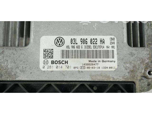 Блок управления двигателем Блок управления 03L906022HA, 0281014701   Volkswagen Tiguan