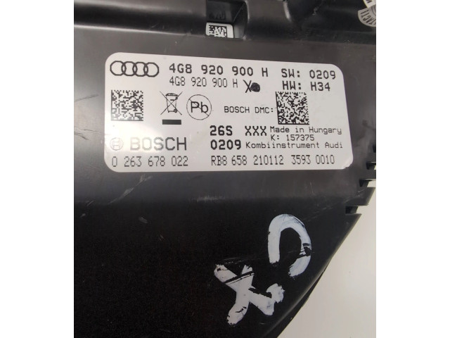 Přístrojová deska  Audi A6 S6 C7 4G 2012 4G8920900H, 0263678022  