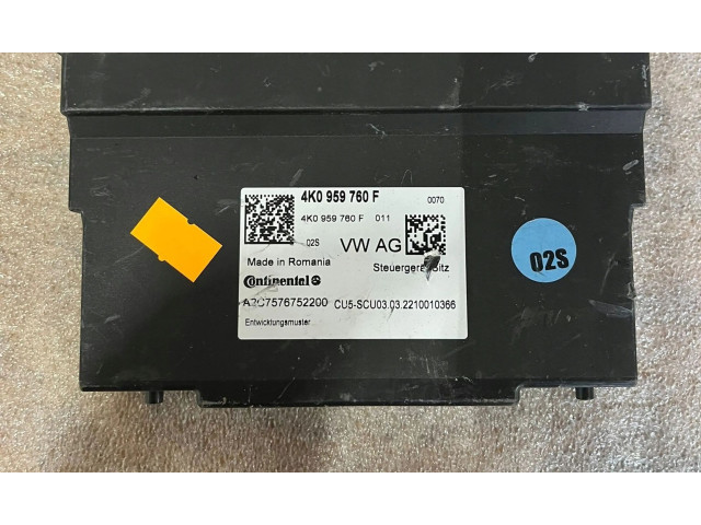 Блок подушек безопасности 4K0959760F   Audi A6 S6 C8 4K