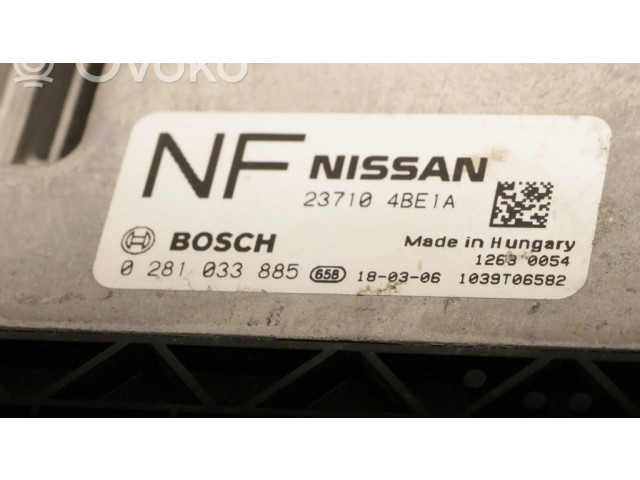 Řídící jednotka 237104BE1A, 0281033885   Nissan X-Trail T32 2018