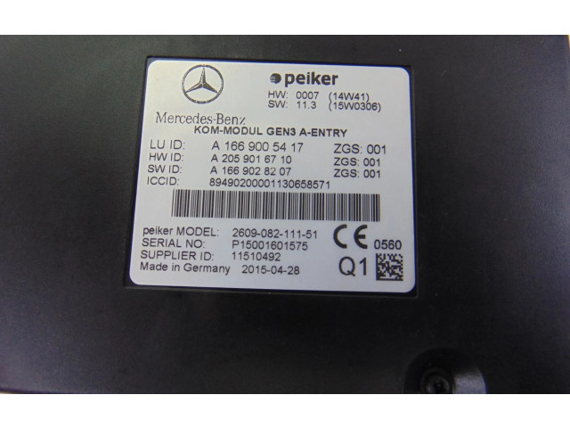 Řídící jednotka A1669005417   Mercedes-Benz CLA C117 X117 W117 2015
