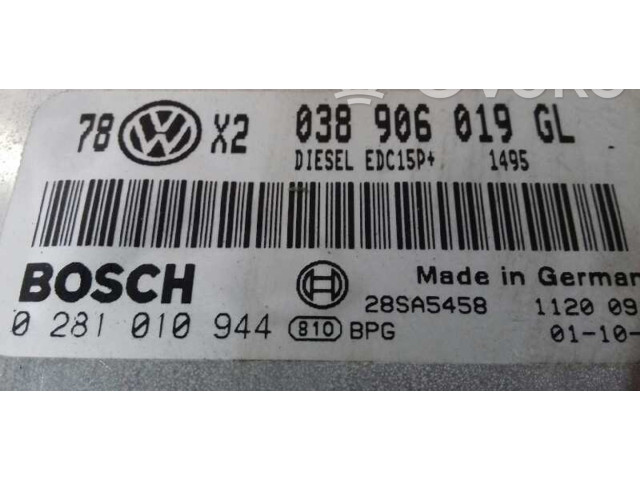 Řídící jednotka 038906019GL, 0281010944   Volkswagen Passat Alltrack 2002