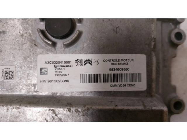 Блок управления двигателя 9834609880, 9815023380   Citroen C3