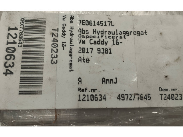 Jednotka ABS 7E0907379P, 28515587203   Volkswagen Caddy 2017