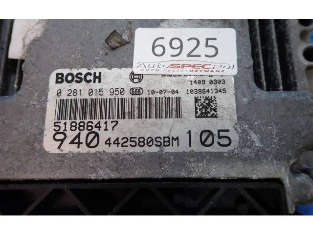 Řídící jednotka 51886417, 0281015950   Alfa Romeo Giulietta 2014