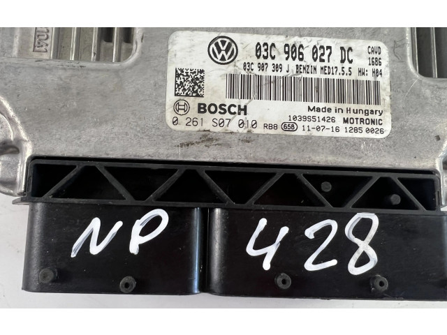 Блок управления двигателем Блок управления 03C906027DC, 0261S07010   Volkswagen Tiguan