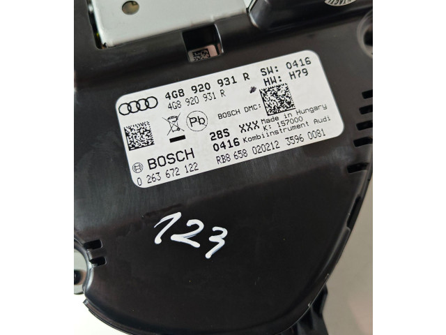 Přístrojová deska  Audi A6 C7 2012 4G8920931R, 4G8920931  