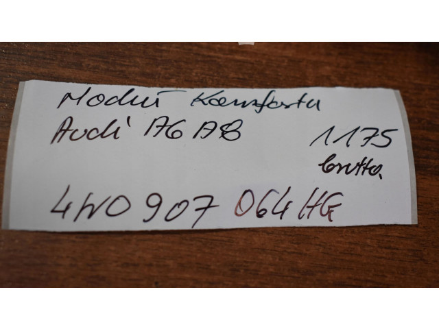 Блок управления 4N0907064HG   Audi A8 S8 D5
