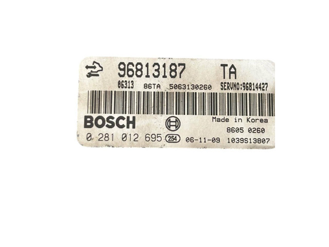 Řídící jednotka 96813187, 0281012695   Opel Antara 2007