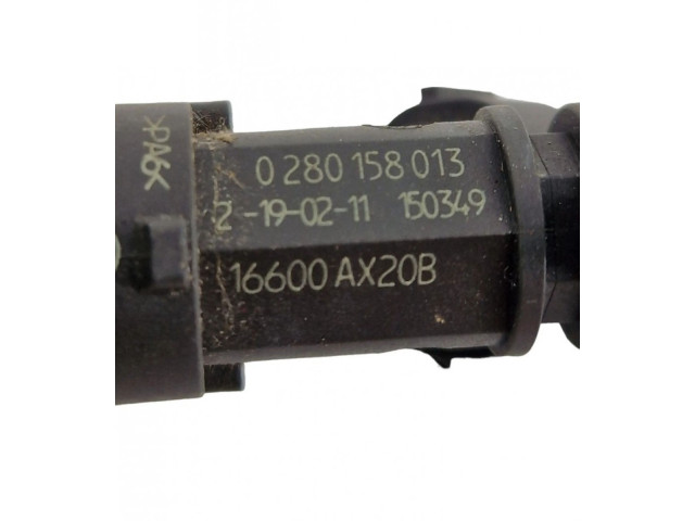 Vstřikovač 0280158013, 16600AX20B   Nissan Note (E11)    CR14DE 