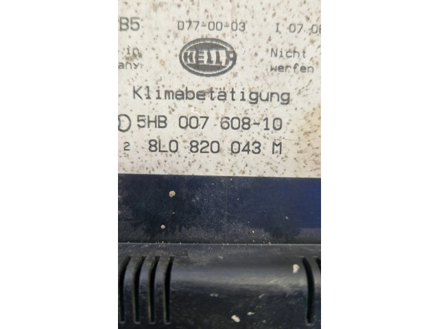 Блок управления климат-контролем 5HB00760810, 8L0820043M   Audi A3 S3 8L