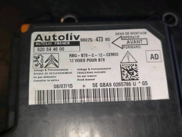 Блок подушек безопасности 9807547380   Citroen C3 Picasso