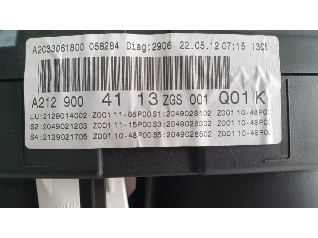 Přístrojová deska  Mercedes-Benz E W212 2010 A2129004113, 2129014002  