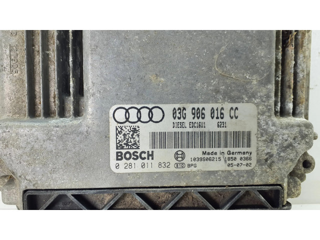 Блок управления двигателя 03G906016CC, 1039S06215   Audi A3 S3 A3 Sportback 8P