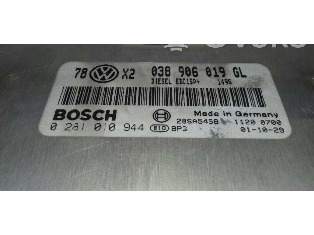 Řídící jednotka 038906019GL, 0281010944   Volkswagen Passat Alltrack 2002