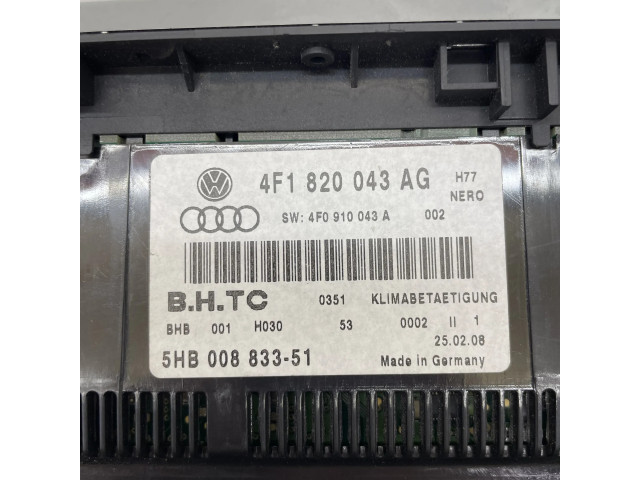 Блок управления климат-контролем 4F1820043AG   Audi A6 S6 C6 4F