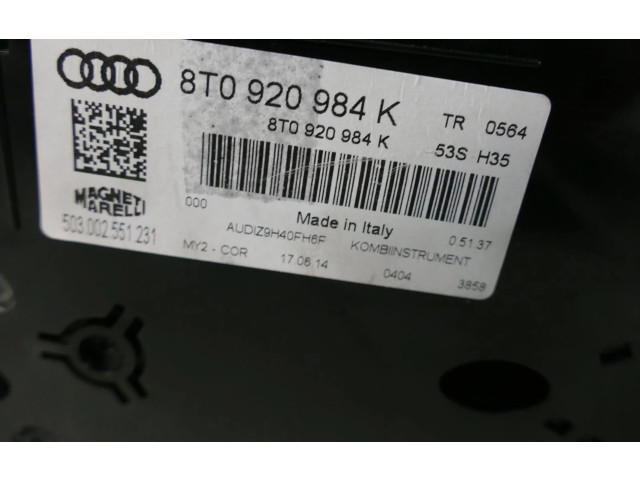 Спидометр (приборный щиток) 8T0920984K   Audi A5 Sportback 8TA 2015
