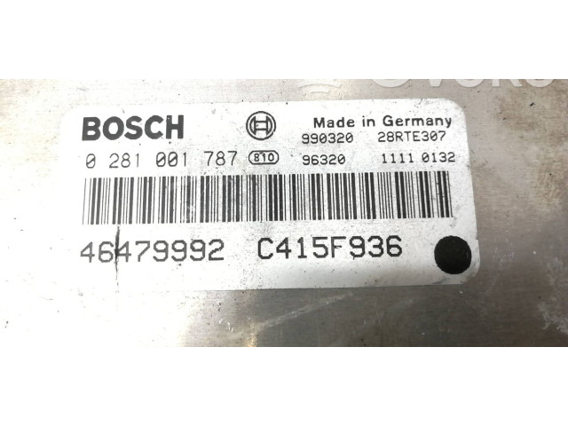 Řídící jednotka 46479992, 0281001787   Alfa Romeo 166 2005