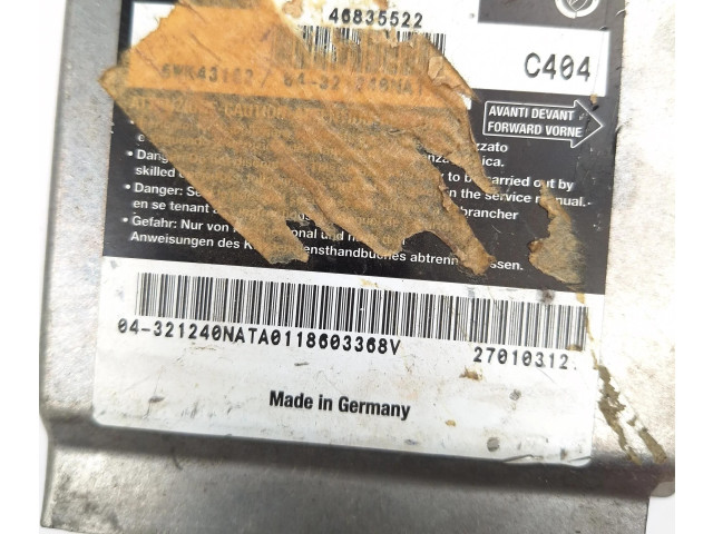 Блок подушек безопасности 46835522, 5WK43162   Fiat Stilo