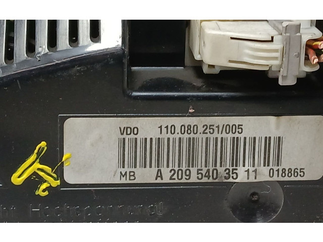 Панель приборов a2095403511   Mercedes-Benz CLK A209 C209       