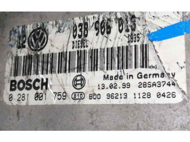 Блок управления двигателя 0281001759, 038906013   Volkswagen Golf SportWagen
