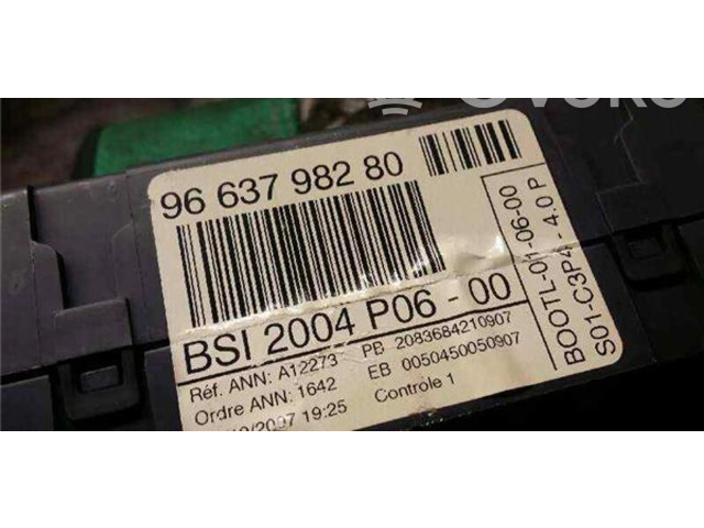   Pojistková skříňka 9663798280, BSI   Peugeot 207 2007
