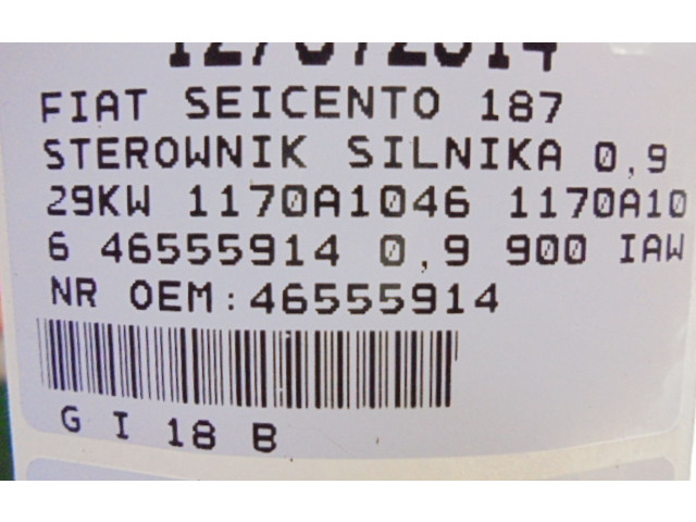 Блок управления двигателем ECU Fiat Seicento/600  1997 - 2010 года 46555914, 46555914      