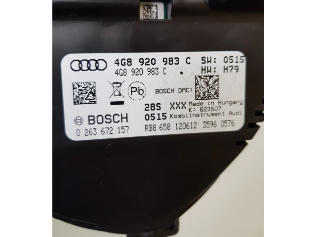 Přístrojová deska  Audi A6 C7 2012 4G8920983C  
