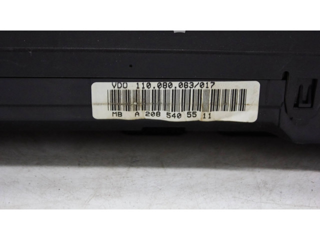 Přístrojová deska  Mercedes-Benz CLK A208 C208 2001 a2085405511, 110080063  
