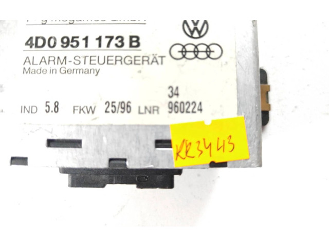 Рулевая рейка  Блок управления сигнализации 4D0951173B, 960224   Audi A6 S6 C4 4A 1994 - 1997 года
