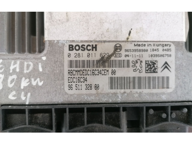 Řídící jednotka 0281011629, 9658158480   Citroen C4 I 2007