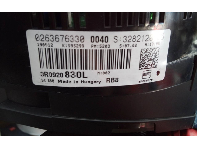 Přístrojová deska  Seat Exeo (3R) 2012 3R0920830L, 0263676330  