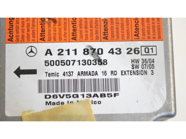 Блок подушек безопасности A2118704326   Mercedes-Benz CLS C219