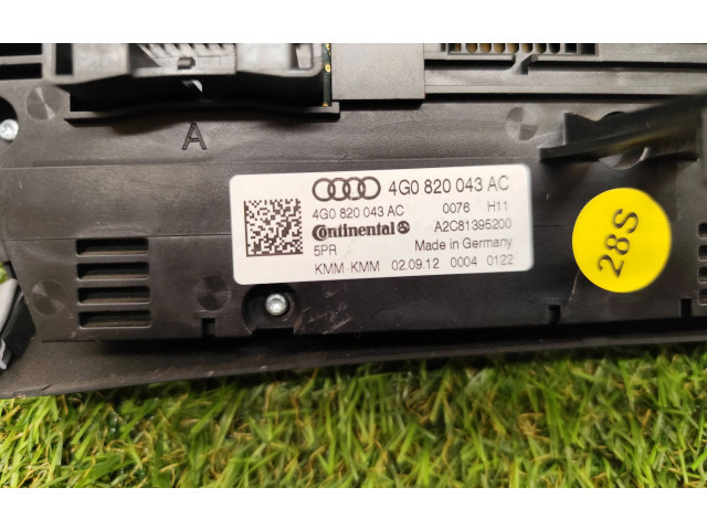 Блок управления климат-контролем 4G0820043AC, A2C81395200   Audi A6 S6 C7 4G