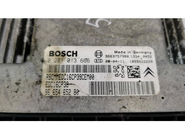Блок управления двигателя 9665465280, 0281013666   Citroen C-Crosser