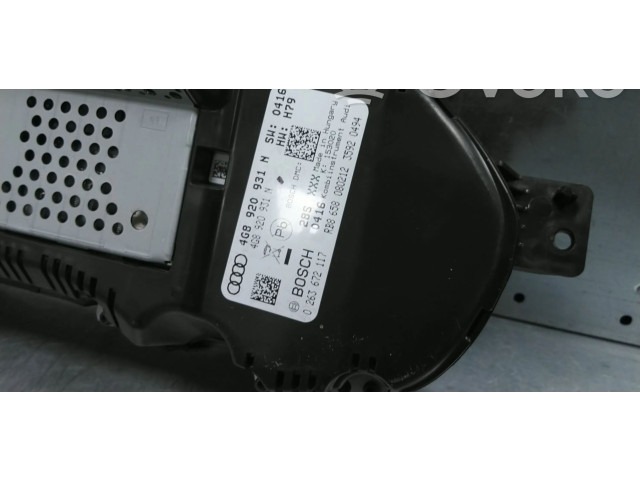 Přístrojová deska  Audi A6 S6 C7 4G 2012 4G8920931N, 0263672117  