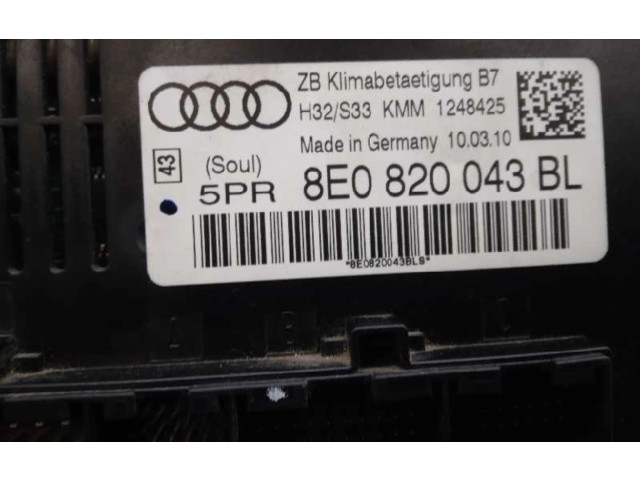 Блок управления климат-контролем 8E0820043BL   Seat Exeo (3R)