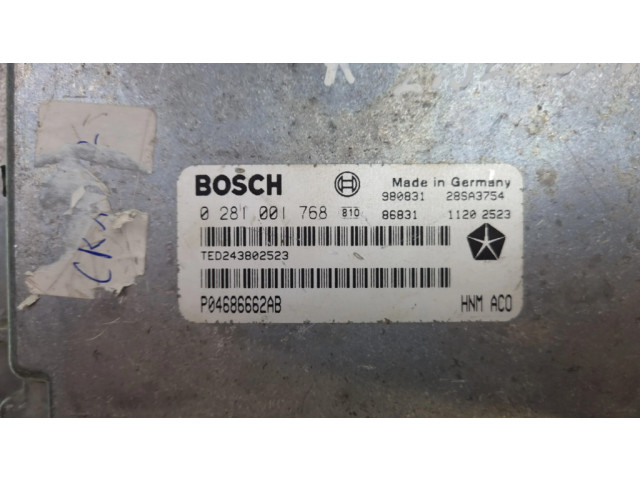 Řídící jednotka 0281001768, P04686662AB   Chrysler Voyager 2001