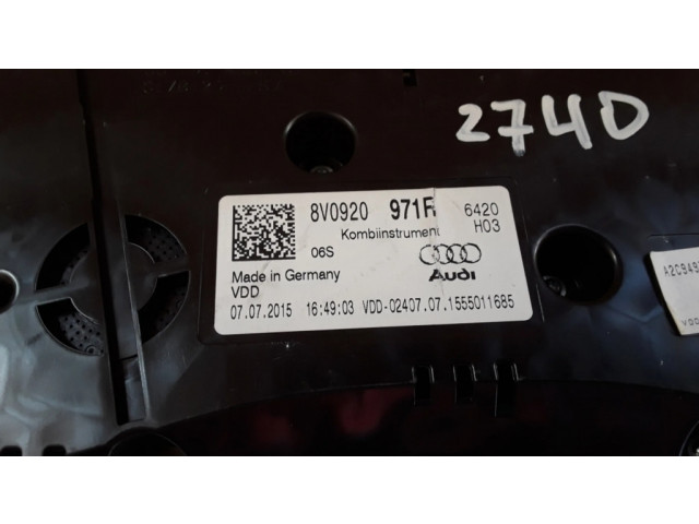 Панель приборов 8V0920   Audi A3 S3 8V       