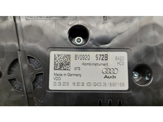 Панель приборов 8V0920972B   Audi A3 S3 8V       