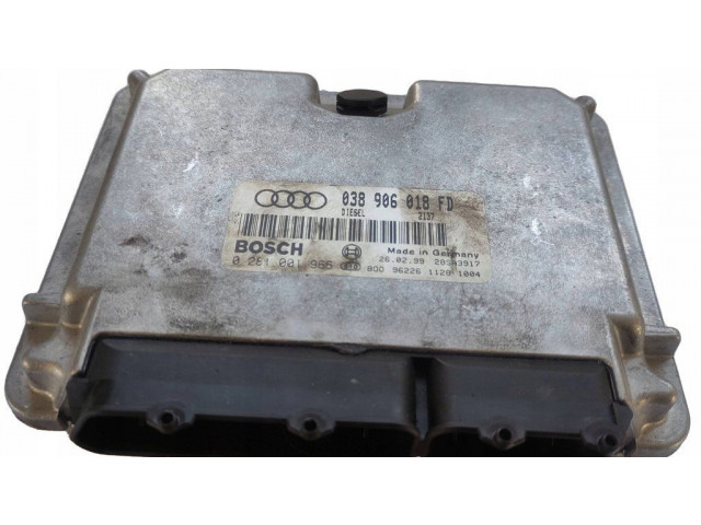 Блок управления двигателя 0281001966, 038906018FD   Audi A4 S4 B5 8D