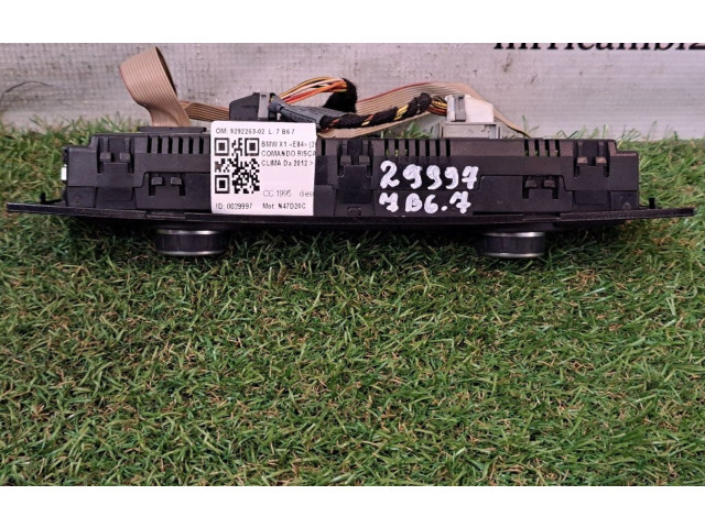 Блок управления климат-контролем 9292263-02, 9292263-02   BMW X1 E84